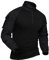 XKTTAC Combat Shirt mit 2-4 Taschen Herren Militär Ausrüstung Security Kleidung Outdoor Polizei Hemd Bundeswehr Pullover Paintball Airsoft Flecktarn Tactical(a-BK/4 Taschen,S)