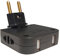 LED ATOMANT Ladrón Enchufe Ultra Plano, 4 en 1: 2X Puertos USB y 2X enchufes (Adaptador Europeo y Americano), Cabezal Giratorio 180 Grados