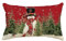 Artoid Mode Rot Schneemann Baumzweige Let It Snow Weihnachten Kissenbezug, 30x50 cm Saisonnal Zierkissenbezug Cushion Cover Couch Wohnzimmer Deko