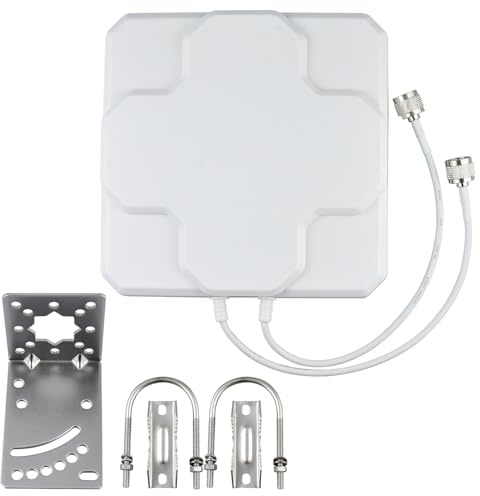 Antenna esterna 4G LTE MIMO 18dBi ad alto guadagno fisso pannello direzionale antenna con doppio cavo connettore maschio N