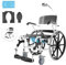 VEVOR Shower Wheelchair, 17.5in Width Aluminum Alloy Bathroom Wheelchair for Inside Shower, Adjustable Rolling Shower Chair w/Brake for Disabled Adult, 300 lbs Capacity Shower Commode Transport Chair