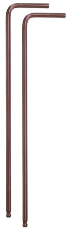 QUARKZMAN 2Pcs Llave Hexagonal de Bola, 5/64 Sae S2 de Acero, de Brazo Largo, en Forma de L, Herramienta de Reparación para Bicicletas y Motocicletas en Casa, Rojo Marrón