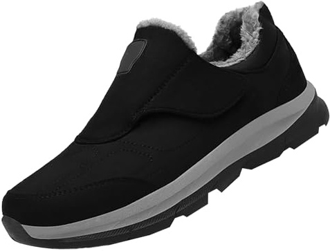 Generiska vinterskor herr fodrade, sneakers herr vinter, sportskor halkfria herrlöparskor mjuka lätta promenadskor, slip-on, vandringsskor, utomhus, sneakers för fritid, camping