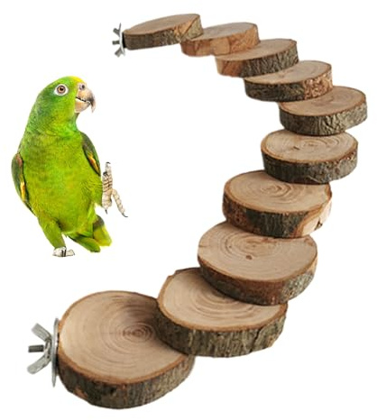 Protoence Leiter - Kletterspielzeug - Sitzstangen Ständer,Für Wellensittiche Nymphensittiche Finken Zur Beschäftigung Bei Alleinsein Zu Hause Zur Verhinderung Von Langeweile Und Für Geistige Anregung