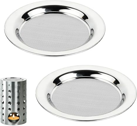 Swiftctrl 2 Tamis pour Lampes à Parfum et Tamis à Encens en Acier Inoxydable, Filtres Fins en Acier Inoxydable pour Brûle-Parfum et Brûleurs d'Encens, Résistants à la Chaleur avec un Diamètre de 10 cm