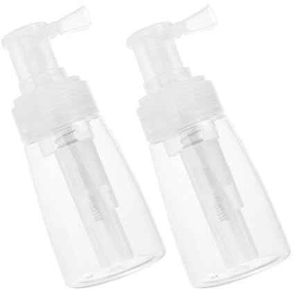 HOMSFOU Botellas de Spray para Polvo Seco, 2 Unidades, Plástico Resistente, Recargables y Portátiles para Peluquería, Barbería y Uso Doméstico, Pulverizador de Talco para Piel Sensible
