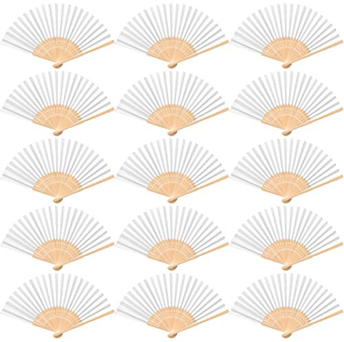 Tomkity 40pz Ventagli Matrimonio Bianchi Pieghevoli Carta Segnaposto Bomboniere per Matrimonio Nozze Inviti Festa