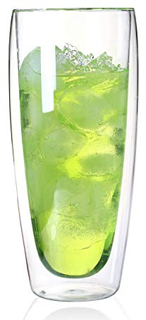 Glass Coffee Mugs, Double Wall Insulated Thermal Cups Drinking Glasses For Tea/Coffee/Latte/Cappucino/Cafe/Milk (650ML/22oz)