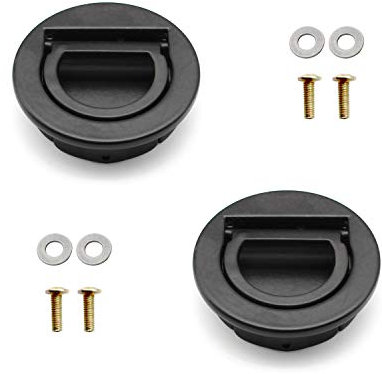 KLEHOPE 2 Piezas de Escotilla Anillo de Elevación, Barco Manija de Acero Inoxidable con Kit de Instalación, Escotilla Anillo se Puede Utilizar para Armarios, Botes, Tocadores