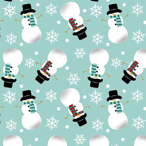 The Craft Cotton Co - Schneemann-Wichtel, Weihnachtsmann, Baumwolle, bedruckt, 0,5 m (109 cm breit, 100 % Baumwollstoff zum Basteln, Quilten, Schneidern, Nähen)