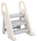 Onasti Foldable Step Stool for Kids, 2 Steps - 3 Steps Height Adjustable Toddler Step Stool, Toilet Steps for Potty Training, Learning Tower with Handle for Bathroom, Bedroom, Kitchen (Grey)