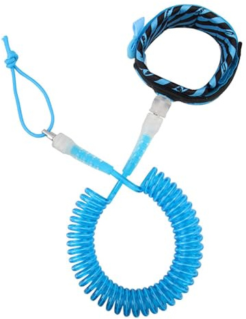 ICDKOYK Leash da Surf Liscio da 10 Piedi con Molla a Spirale, di Ricambio, con Cuscinetto Elastico, per Gli Amanti delle Onde. Materiale: Questo guinzaglio Surf è Realizzato in TPU di