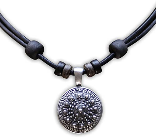 HANA LIMA Lederkette Halskette Herren Damen Metallanhänger Damenkette Herrenkette