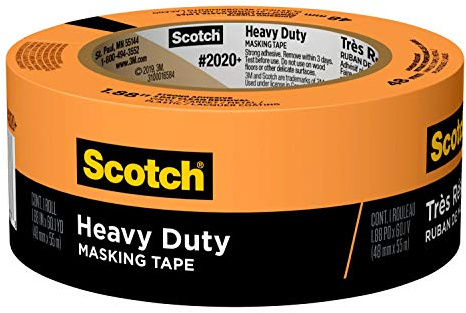 Scotch Masking Tape Heavy Duty, 1.88 inches by 60 yards (1,440 yards total), 2020+, 24 Rolls