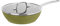 Sitram 715705 Sauteuse Aluminium Recyclé Ø 24 cm H 7 cm Vert Metallisé Revêtement intérieur sans PFOA - Manche en Inox Riveté, Couvercle vapeur en verre, Tous feux dont induction