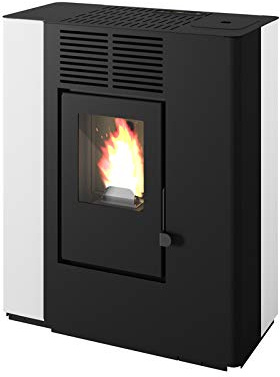 Nella - Estufa canalizada de pellets de 9,4 kW, color blanco