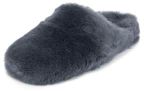 VITAFORM Lammfell Hausschuhe Herren - Warme Pantoffeln Herren - Hüttenschuhe Herren für den Winter dunkelgrau, 44