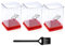 3uds Cortador Tazas Frutas, Rebanador de Tazas Rebanadora de Frutas Acero Inoxidable Cortador de Fresas con Cepillo Herramienta para Ensalada de Plátano y Huevo Gadget de Cocina