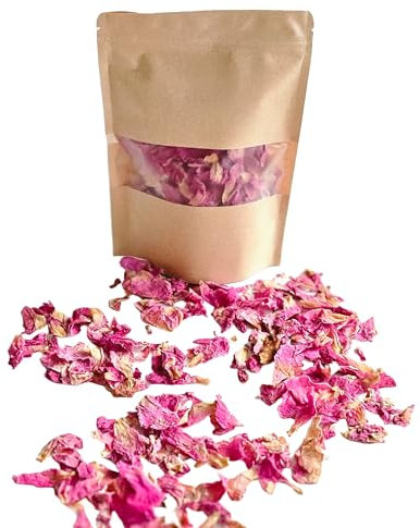 100% natürliche Blumen, getrocknete Rosenblüten, Rose, Jasmin, rote Rosenblätter, Lavendel, vegan Blumenmix, Blumenkonfetti, Bio, Wellness, Deko, Hochzeit, Rosenknospen (Rosenblüten rosa)