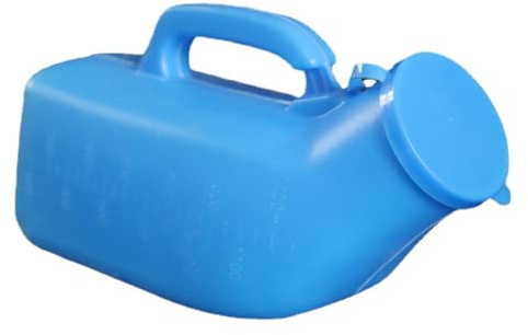 Bouteilles d'urine masculines Bouteilles de pipi portables Anti-déversement Urine pour hommes pour les hôpitaux de voyage Urgence 1200ML Urinoir portable masculin Bouteilles d'urinoir pour hommes Bout