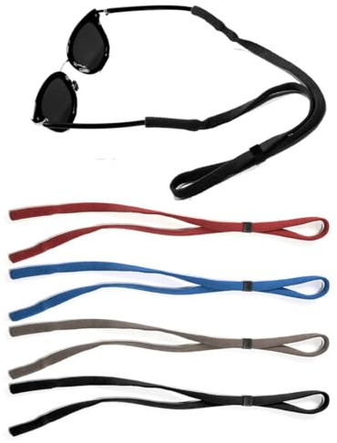 JEYORZY 4 pcs Sangles de Lunettes de Sport, Lanière de Lunettes Élégante, Elastic Cordon Lunettes, Lanière De Lunettes, Cordon de Lunettes de Réglable, Cordon de Lunettes Antidérapant, Multicolore