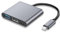 USB C to HDMI Cable, Type-C Hub with USB 3.0 and Charging Port, 4K HDMI Converter for Display, Power and Data Transfer, Compatible with Laptops Projectors (Grey)