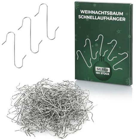 Nordstern Juego de 150 ganchos para árbol de Navidad (3,3 cm)