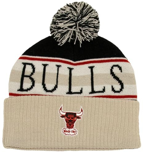 Mitchell & Ness NBA Classic Pom stickad mössa med tofs Chicago Bulls