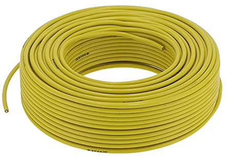 Elektrisk ledning Aluminium 7-ledare rund förlängningskabel Strömtillbehör BLVV 1x10 AC300V 100 meter Gul PVC-isolerad ledning för hushållsapparater Små elektriska verktyg