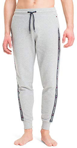 Tommy Hilfiger Herren Jogginghose Sweatpants Lang, Grau (Grey Heather), M