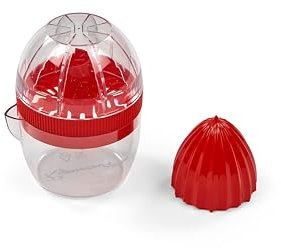 Rigamonti Spremiagrumi manuale con contenitore. Spremi limoni e lime in plastica. Contenitore salvafreschezza per alimenti. Lavabile in lavastoviglie. Per uso casalingo.