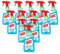 Ajax Glasreiniger 12 x 500ml, 100% streifenfrei, in praktischer Sprühkopf - Flasche