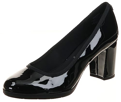 Anne Klein Women’s Castana Comfortable Block Heeled Pump, Black, 9.5
