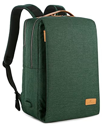 Nordace Siena - 15.6 Inch Laptop Backpack for Men & Women with USB Charging Port, Waterproof - Daily, Travel, or Work, Dark Green, 19L, Travel Backpacks