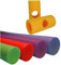 Conipa® - 4 Stück Schwimmnudel (160 x 7 cm) Kinder & Erwachsene INKL. 4 x Loch-VERBINDER (Schaumstoff) - Poolnudel Set ab 3-10 Jahre (Made IN Europe) - Pool Wassernudel (Blau + Grün + Lila + Rot)