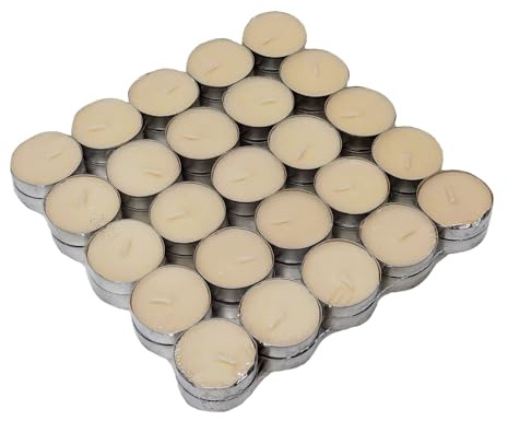Marco Paul 50 Pack Tealights Orange Scented Candles - 8 Hour Burn Tea Lights with Dripless & Clean Burn - Orange Candle for Candles Gifts for Women, Christmas Decorations & Xmas Stocking Fillers