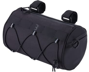 BBB Cycling BarrelPack Grand Sac de Guidon pour Vélo | Capacité de 3L | Sac Imperméable pour Bikepacking | Monté sur Le Guidon | BSB-151L, Noir