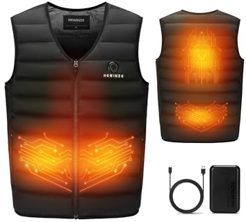 HEWINZE Heated Gilet for Men - Heat Vest with Battery 7.4V Heated Vest Hunting
