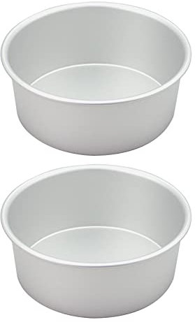 Sparklenut Backform, 2er Set, Rund Backformen, Edelstahl Kuchenform, Kuchenbackform Flachboden, Backform for Geburtstag Hochzeit (6 Zoll)