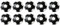 Robertson Kickerball Winspeed 35 mm 10er Set schwarz-weiß, farbecht, Abriebfest und langlebig, für Tischfußball und Tischkicker