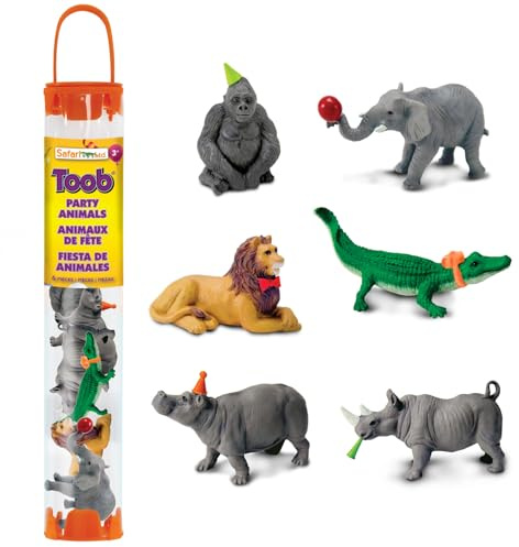 Safari Ltd. Set mit 6 Spielzeugfiguren für Partys | TOOB-Kollektion | ungiftig und BPA-frei | Spielzeugtiere | geeignet für Kinder ab 3 Jahren