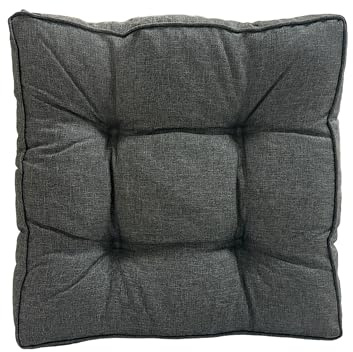 Pillows24 - Loungemöbel Kissen | Quadratische Sitzkissen 50x50 für Outdoor | Auflagen, Kissen & Polster für Gartenmöbel, Rattanmöbel, Lounge & Sessel | Made in EU | Graphit