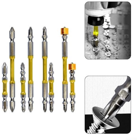 PH2 - Broca de destornillador cruzado, anillo magnético para un diseño magnético fuerte, cóncavo para un mejor par, aplicable a electrónica y plásticos (grande de 65 mm)