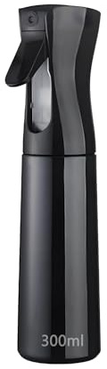 Eupneicu Pulverizador Agua Peluqueria [ 300ml ], Niebla Pulverizador Continuo Para Peinado, Plantas, Mascotas, Limpieza [ Negro ]