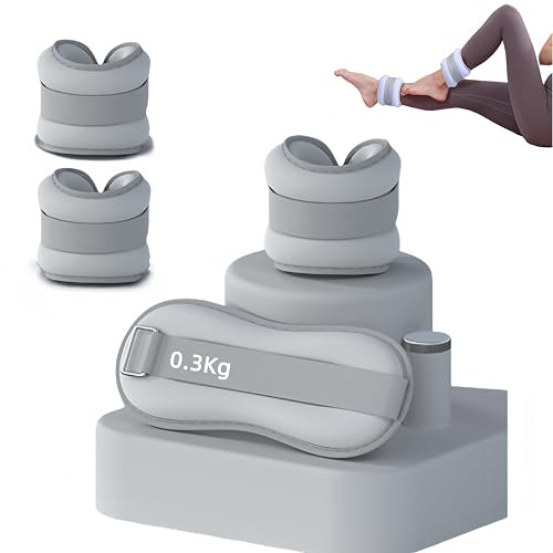 HJYDGJ Lot de 2 Poids pour Poignets, Chevilles, Poignets, Pieds, Pilates, Bras, Noir, Gris, Rose, Bleu, Violet, 0.6 kg, Plastique, Classique, Poids pour Entraînement Musculaire