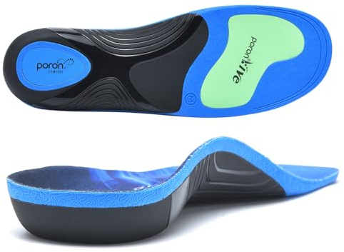 GemChve Plantillas Fascitis Plantar,Arco Pie Aplicable para Pies Planos,Dolor en Los Pies Aplicable a Zapatillas Deportivas y Calzado de Seguridad Blue 43-44.5 EU