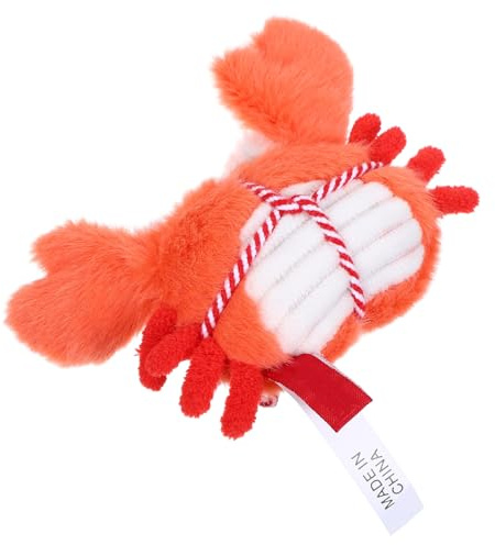 ERINGOGO Kitten Teething Leksak med Klocka Kattmynta Rep för Inomhuslek Bitleksak för Små Katter Stimulerar Sinnen och Främjar Tandhälsa Lämplig för Alla Raser Orange Krabbdesign