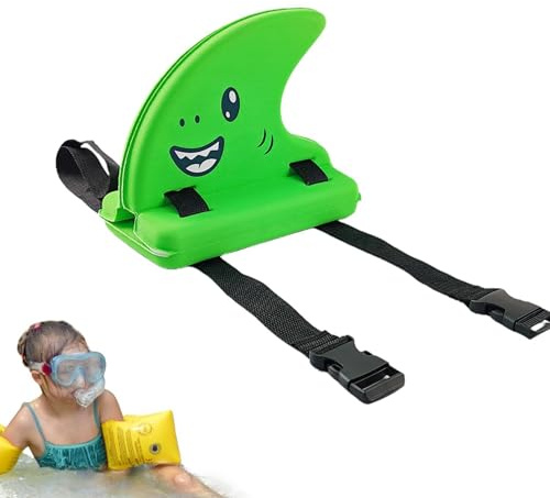 Pinne da nuoto per bambini, dispositivo da piscina a forma di pinna | Allenatore di nuoto con cinghie, dispositivo di galleggiamento indossabile per piscina, spiaggia