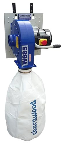 CHARNWOOD W685 Wall Mounted or Portable Woodworking Dust & Chip Extractor, 1hp