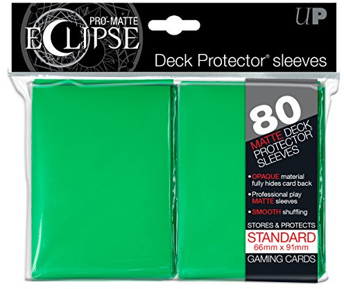 Ultra Pro Deck Pro Eclipse E-85251 Schutzhüllen für Sammelkarten, Mattes Grün, 80 Stück